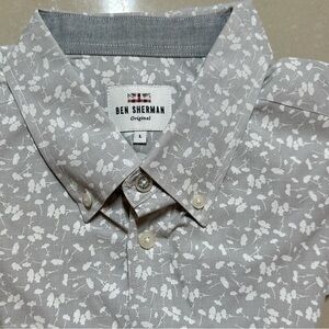 Ben Sherman Light Gray Floral Men's Shirt